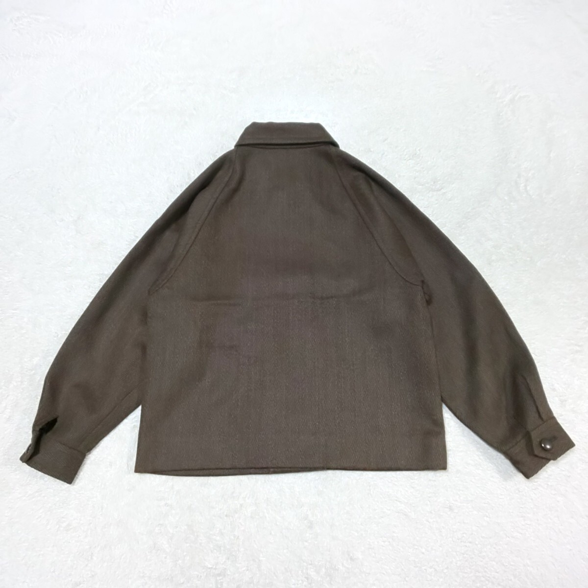 [ ultimate beautiful goods / rare ]Christian Dior Christian Dior Vintage tweed setup suit herringbone dark brown M size 