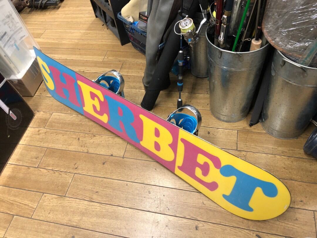 ○EW8524 SHERBET ジュニア スノーボード 135cm バインディング ○_画像3