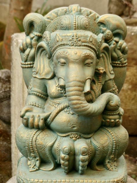 どっしりガネーシャ h44cm 幸福の神　福の神　ヒンドゥー仏像　0314a_画像1