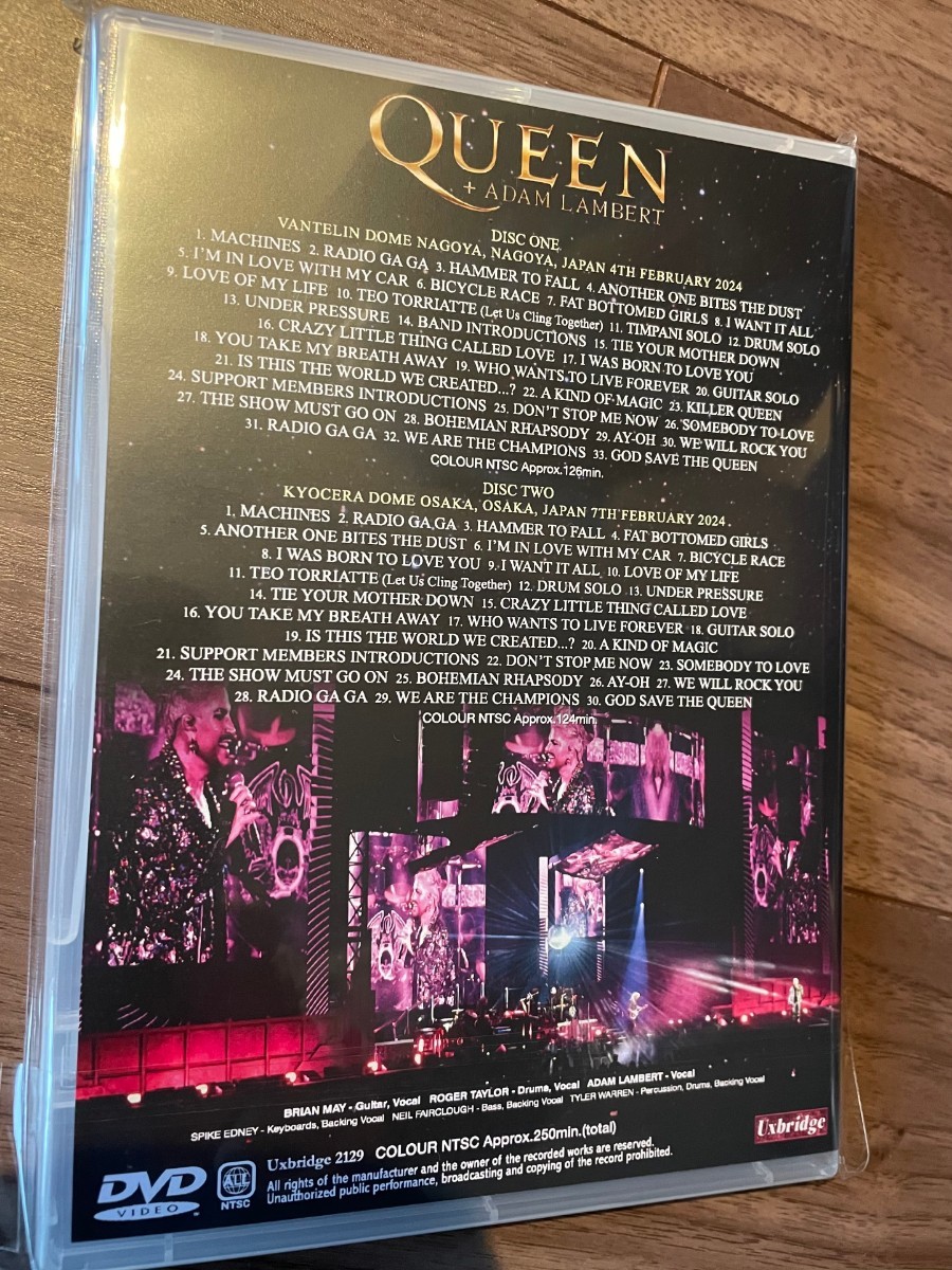 QUEEN + ADAM LAMBERT NAGOYA & OSAKA 2024　DVD　2枚組　新品未開封　クイーン　queen_画像2