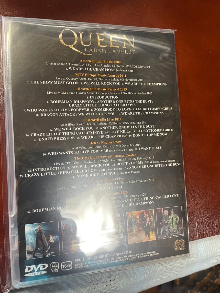 QUEEN+ADAM LAMBERT 2009-2020 LIVE COMPILATION　クイーン　プレス盤　DVD 新品未開封　_画像2