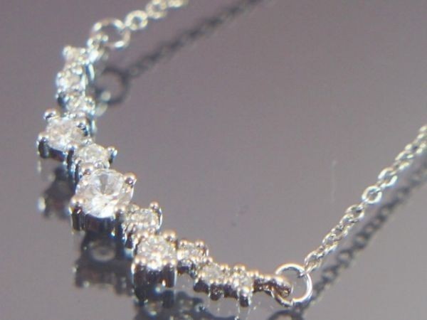 【格安】スマイル 豪華 ダイヤモンド ネックレス 0.25ct PT900N-921 367 2211の画像2