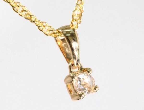 【華】ダイヤモンド ネックレス K18YG 18金 高級仕上げ 高品質 プレゼント 最高 希少 3311_画像1
