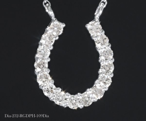 【華】ダイヤモンド ネックレス 上質 馬蹄 0.20ct プラチナ製品 国内生産 限定　3322_画像2