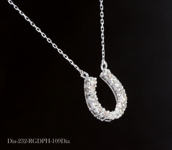 【華】ダイヤモンド ネックレス 上質 馬蹄 0.20ct プラチナ製品 国内生産 限定　3322_画像3