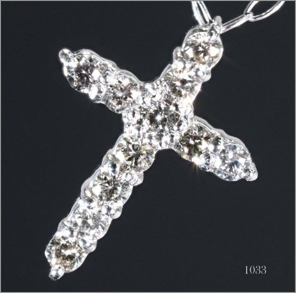 【格安】ダイヤモンド ネックレス クロス PT850 プラチナ製品 国内生産 2211_画像2