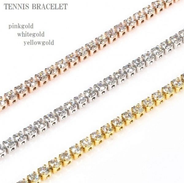 「華」ハイクオリティ ダイヤモンド テニス ブレスレット 2.05ct 豪華 プレゼント 贈物 K18YG378BS 4の画像3