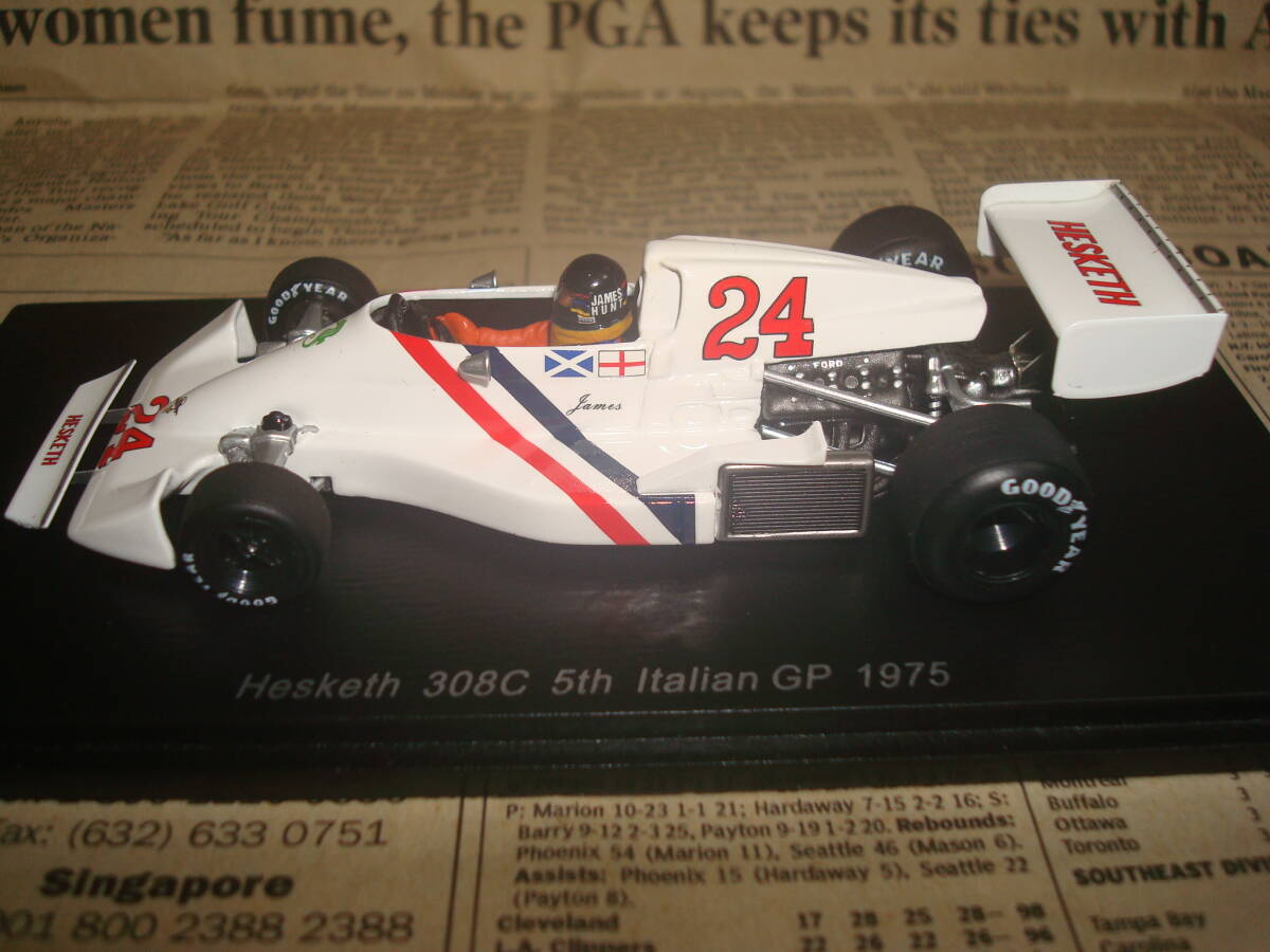 ★☆ヘスケス 308C フォード 1975年 イタリアGP J.ハント スパーク 1/43 Hesketh 308C Ford J.Hunt☆★の画像1