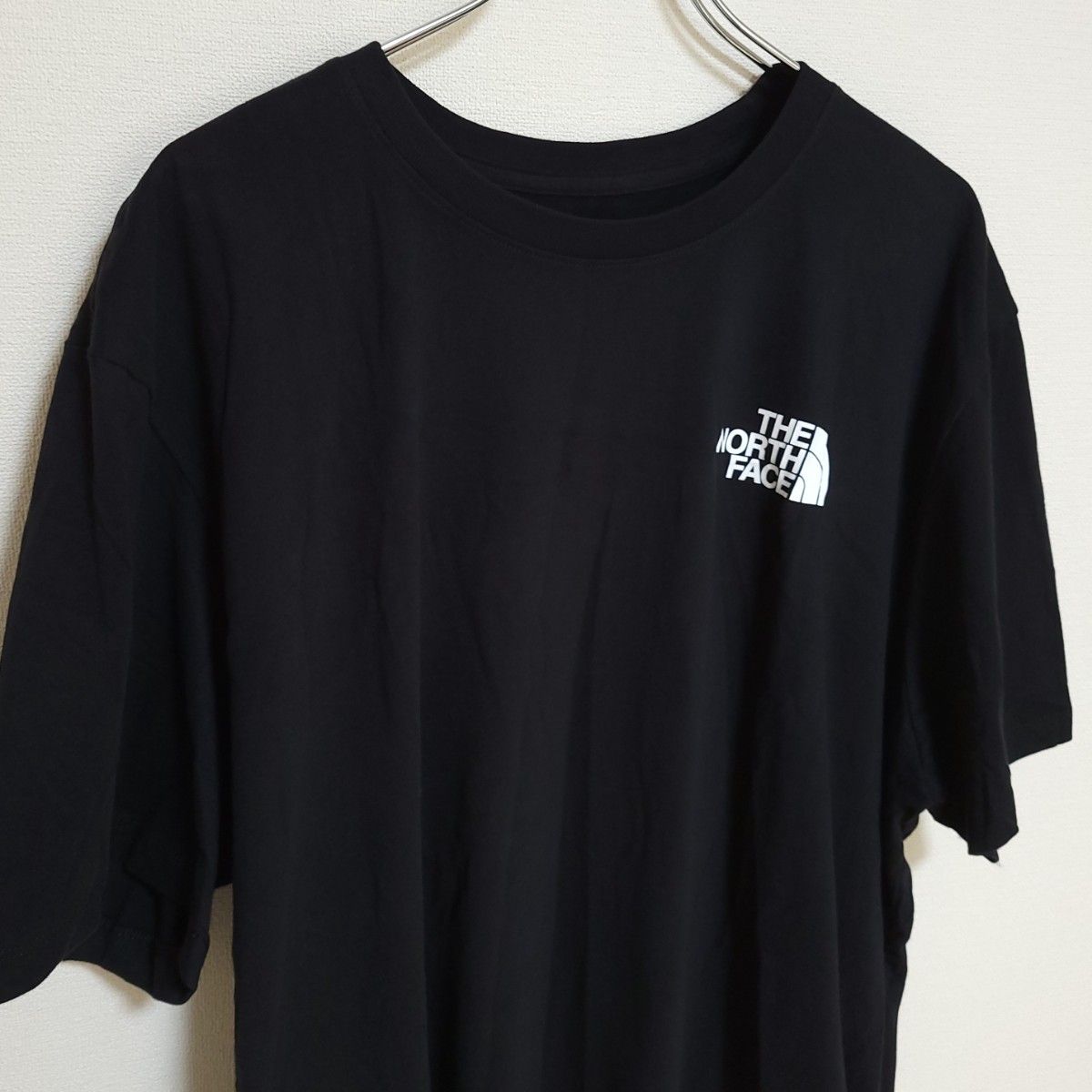 THE NORTH FACE ノースフェイス　ボックスロゴ　半袖Tシャツ　XXL相当　ブラック　ホワイト