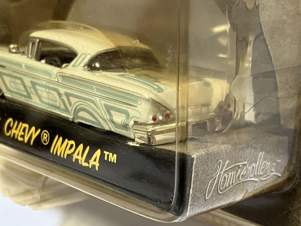  редкий!! JadaTOYS homie rollerz Chevrolet Impala 1958 CHEVY IMPARA белый Lowrider Homy z1/64 фигурка имеется нераспечатанный 