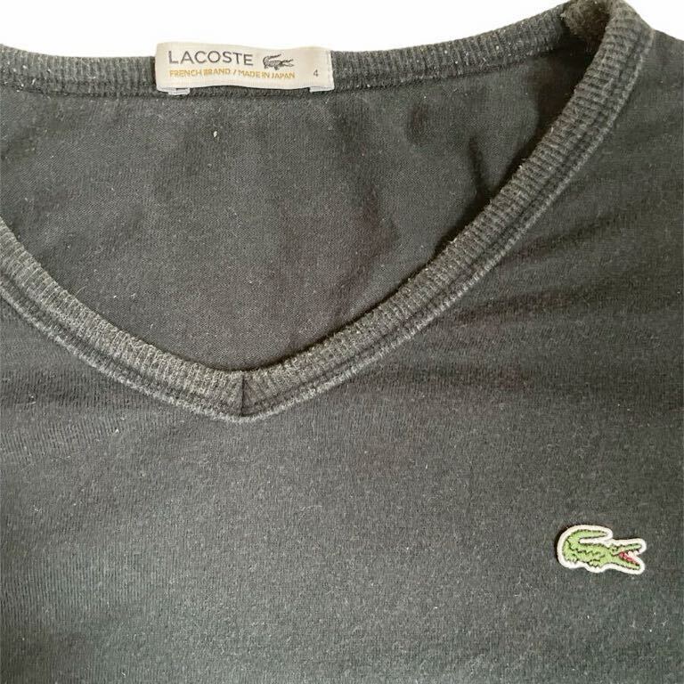 LACOSTE ラコステ 半袖Tシャツ 胸にワンポイント 黒 4 夏 メンズ ITNS-7の画像3