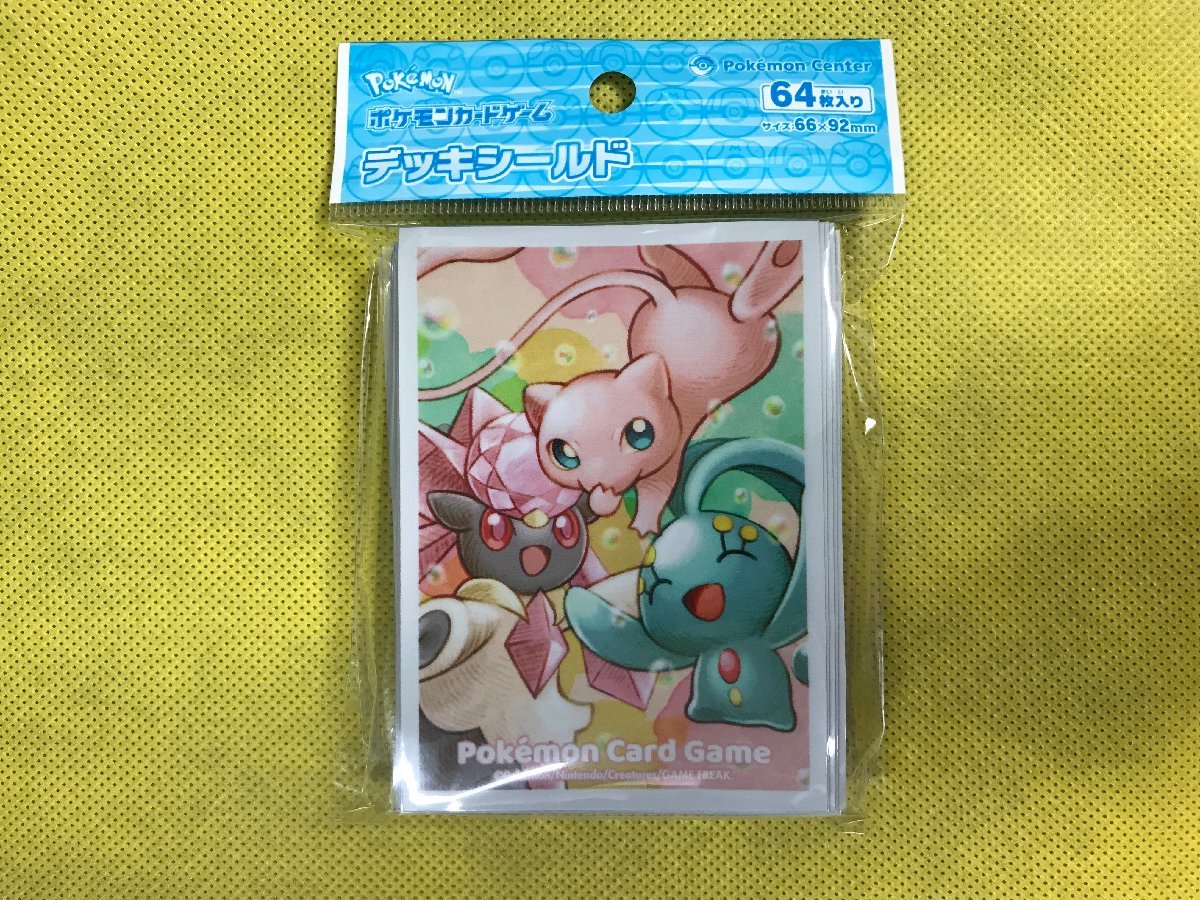 ポケモンカード　デッキシールド　スリーブ　ミュウ＆マナフィ＆ディアンシー　未使用品　未開封品　ポケカ　C001-100077-2_画像1