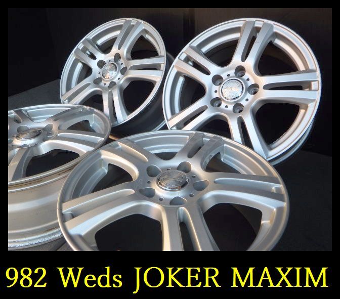 【982】T0111133▲Weds JOKER MAXIM▲16x6.5J 5穴 PCD114.3 +40 4本 プリウスα 90系 ノア ヴォクシー デリカD5 ハリアーなど_画像1