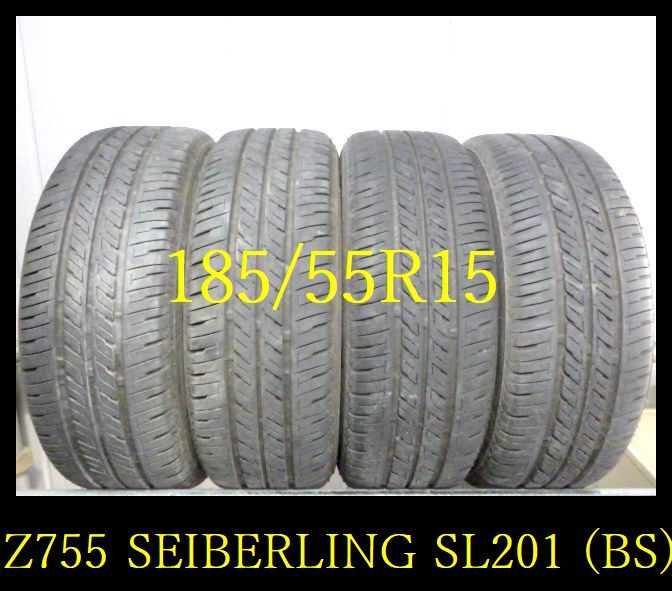 【Z755】T8103114 送料無料・代引き可 店頭受取可 2022年製造 約7部山◆SEIBERLING SL201 (BS)◆185/55R15◆4本_画像1