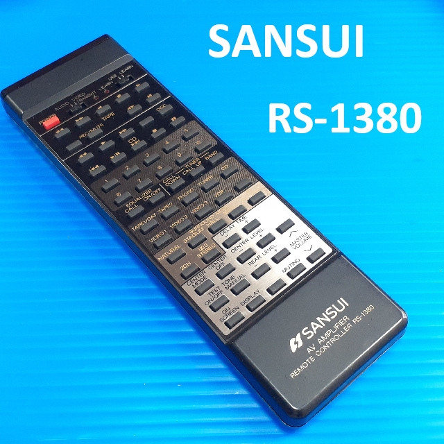 (送料 ￥230) SANSUI AVアンプ AU-7500用リモコン　型番 RS-1380 通電確認済み【訳アリ】_画像1