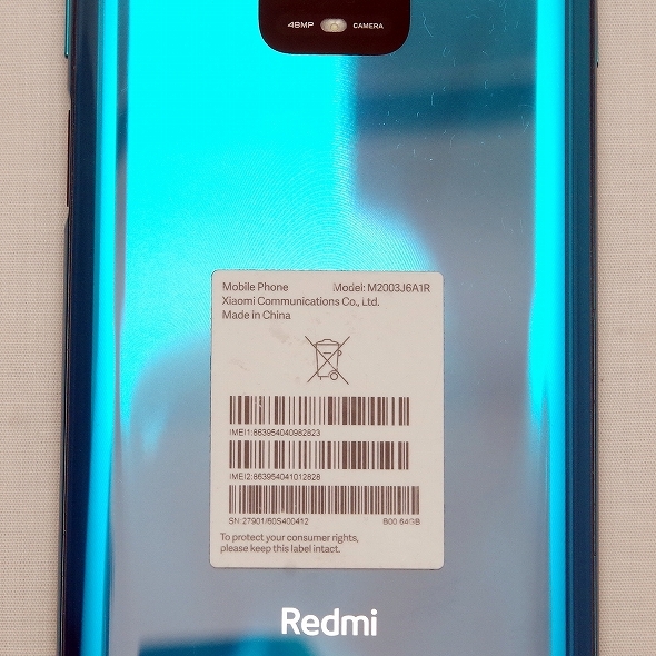  Junk Xiaomi Redmi Note9S 64GB Aurora blue FER блокировка 
