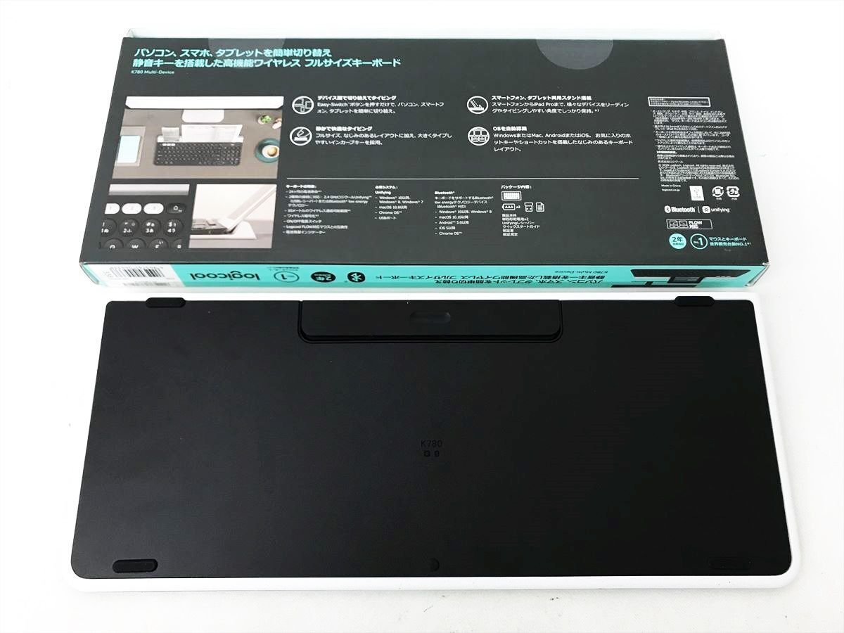 【1円】美品 Logicool K780 Bluetooth Unifying ワイヤレスフルサイズキーボード 動作確認済 ロジクール DC04-017jy/G4_画像4