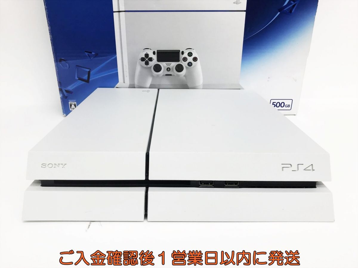 【1円】PS4 本体/箱 セット 500GB ホワイト SONY PlayStation4 CUH-1200A 初期化/動作確認済 FW9.60 K09-671os/G4_画像2