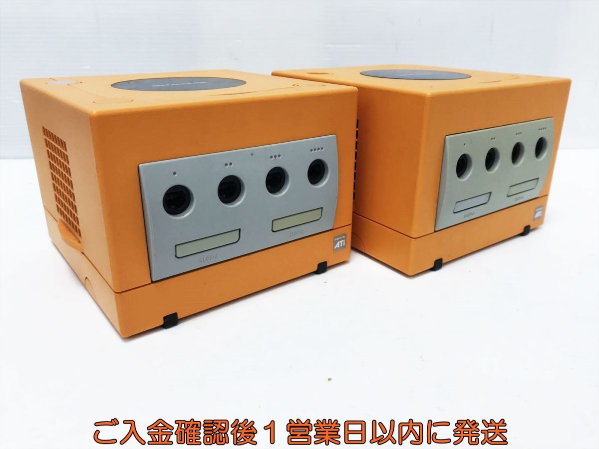 [1 jpy ] nintendo Game Cube GC game machine body 2 pcs orange Nintendo set sale not yet inspection goods Junk F08-1462tm/G4