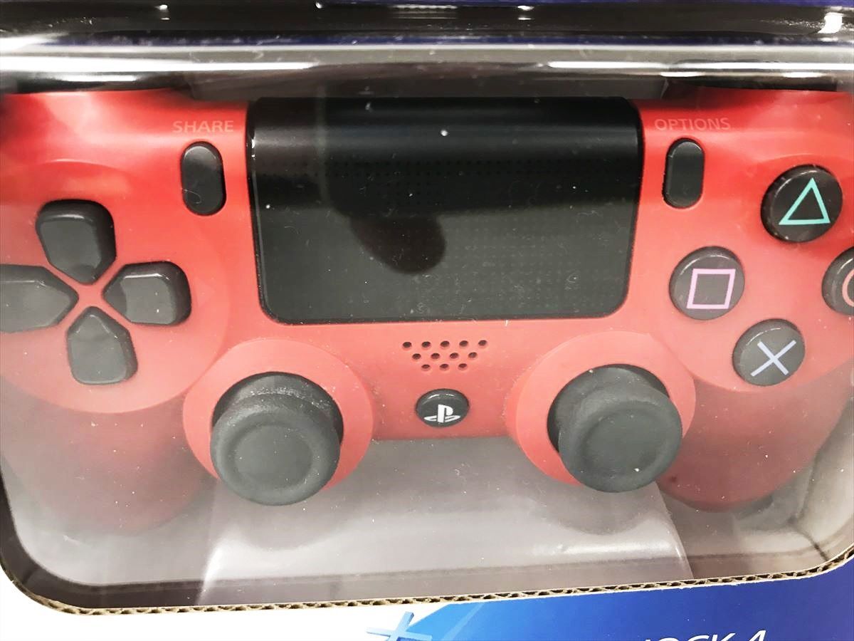 【1円】PS4 純正 ワイヤレスコントローラー DUALSHOCK4 マグマレッド 未検品ジャンク SONY PlayStation4 EC22-304jy/F3_画像2