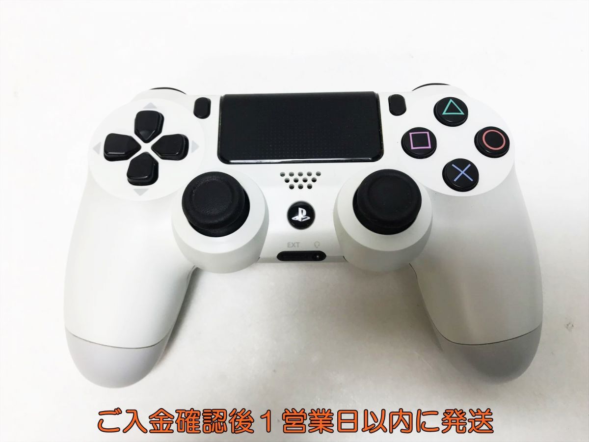 【1円】PS4 純正 ワイヤレスコントローラー DUALSHOCK4 ホワイト 未検品ジャンク SONY Playstation4 プレステ4 L07-422yk/F3_画像1