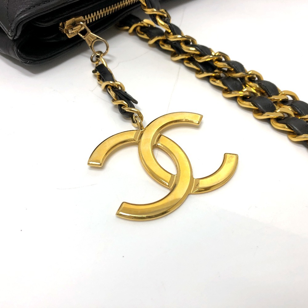 CHANEL シャネル マトラッセ チェーン ココマーク トートバッグ ブラック レディース【中古】_画像6