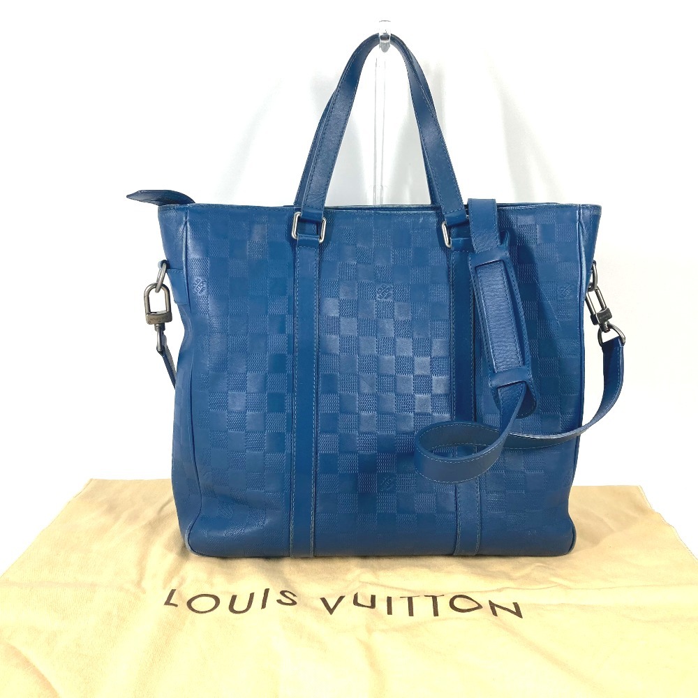 LOUIS VUITTON ルイヴィトン N41352 タダオPM 2WAY ショルダーバッグ 肩掛け ダミエアンフィニ トートバッグ ネプテューヌ 【中古】_画像3