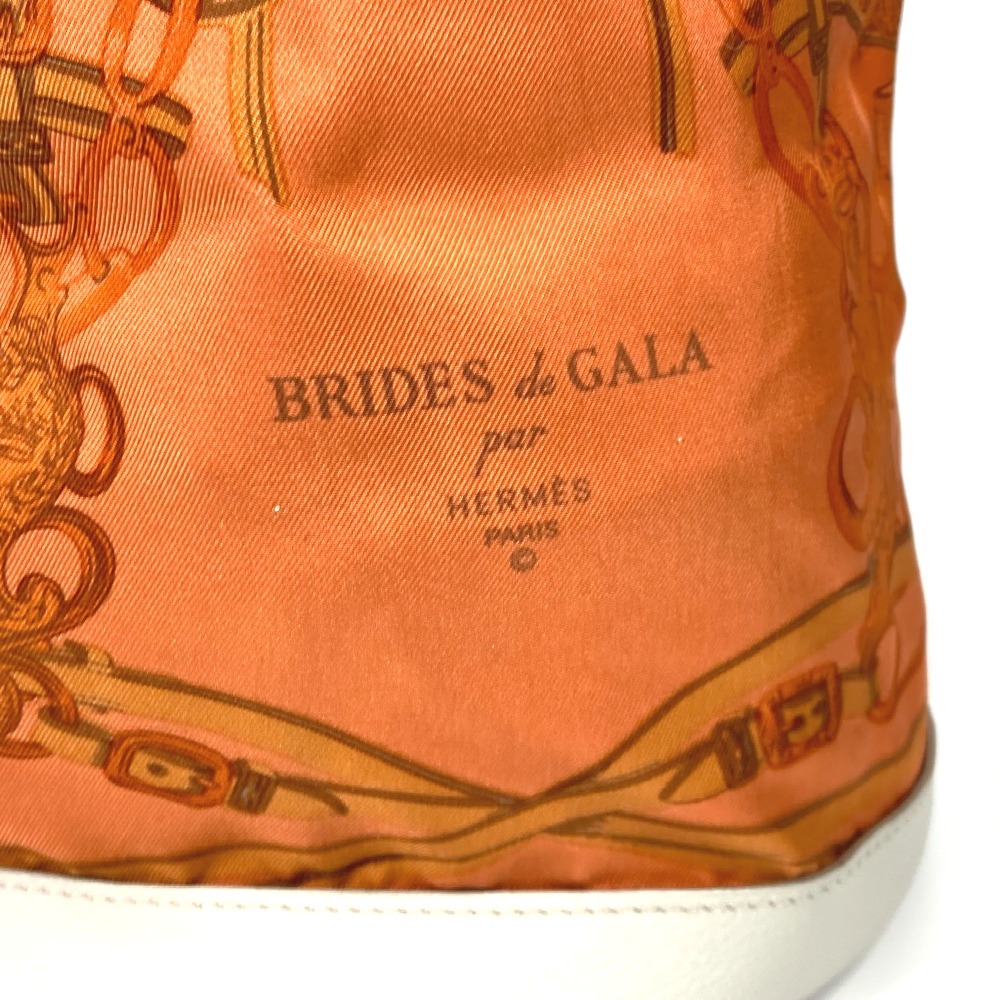 HERMES エルメス ソワクール22 brides de gala 巾着 カバン 肩掛け ショルダーバッグ オレンジ レディース【中古】_画像4