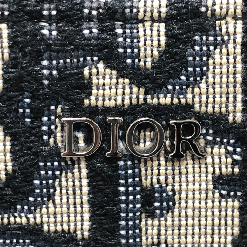 美品 Dior ディオール 2OBBC119YSE オブリーク ジャカード ポーチ ショルダーバッグ ネイビー メンズ【中古】の画像8
