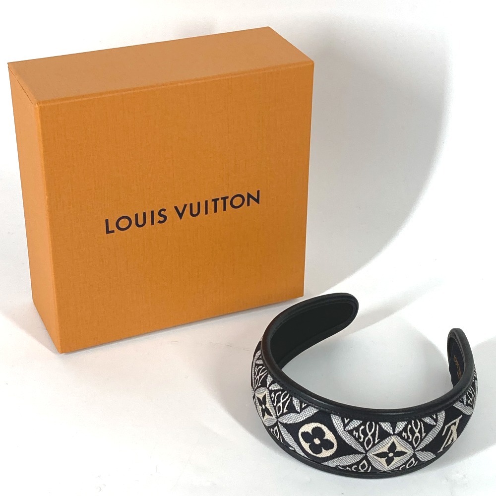 美品 LOUIS VUITTON ルイヴィトン M77003 ヘッドバンド SINCE 185 ヘアバンド ヘアアクセサリー カチューシャ ブラック レディース【中古】_画像2