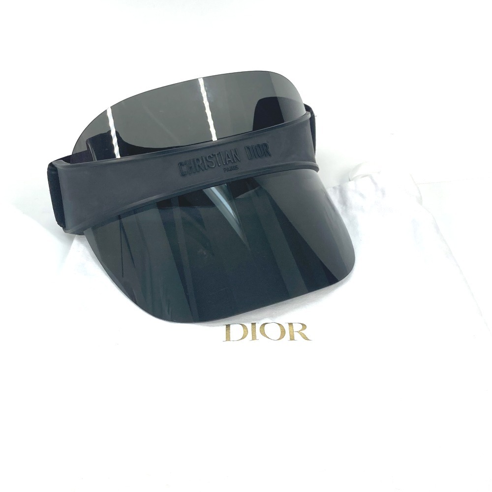 美品 Dior ディオール 帽子 DIORCLUB ディオールクラブ サンバイザー ブラック レディース【中古】_画像8
