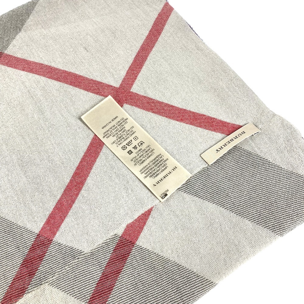 BURBERRY バーバリー スヌード チェック マフラー パープル レディース【中古】_画像5