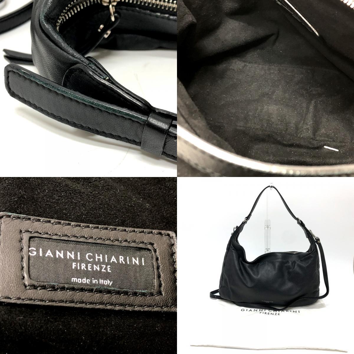 GIANNI CHIARINI ジャンニ キアリーニ ロゴ セミ ２WAYバッグ ショルダーバッグ ブラック レディース【中古】_画像10