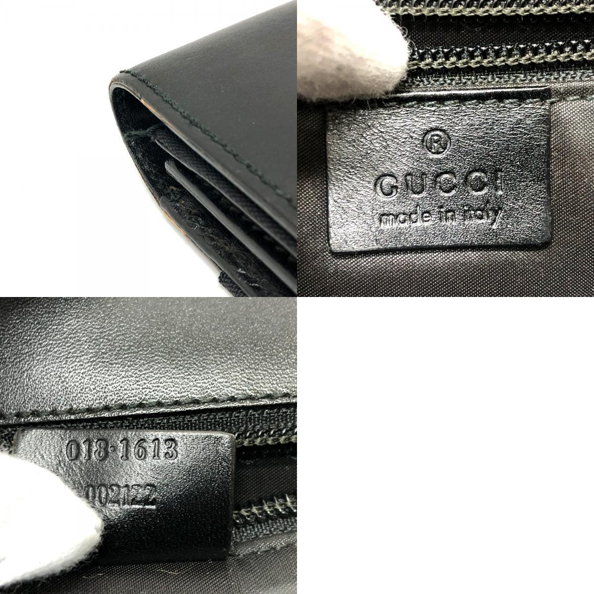 GUCCI グッチ 1613 ロゴ ストラップ セカンドバッグ ブラック メンズ【中古】_画像10