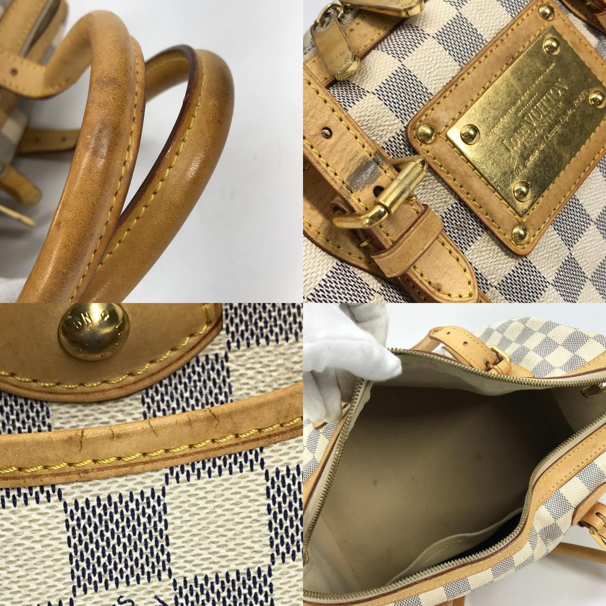 LOUIS VUITTON ルイヴィトン N52001 バークレーPM ミニボストンバッグ カバン ダミエアズール ハンドバッグ ホワイト レディース【中古】_画像9