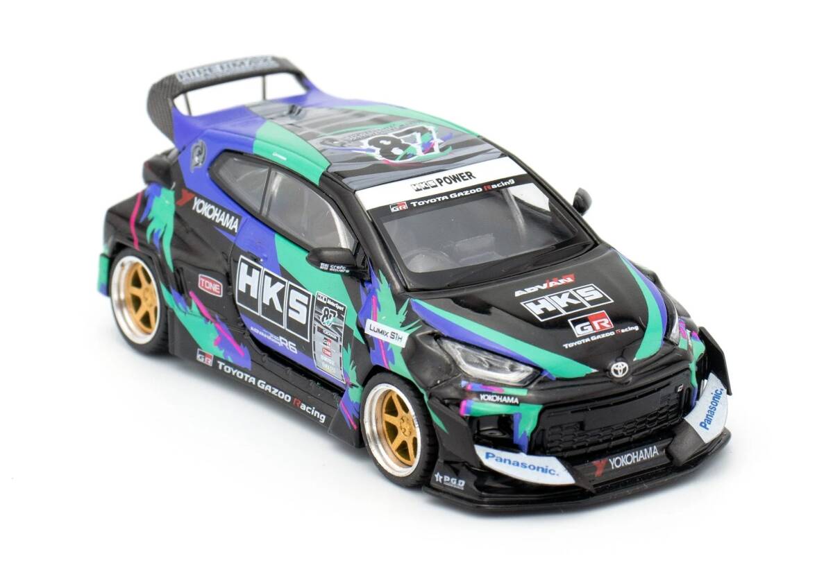 POP RACE ポップ レース 1/64 Toyota Pandem GR Yaris HKS #87 トヨタ パンデム ヤリス 未開封_画像はサンプルです