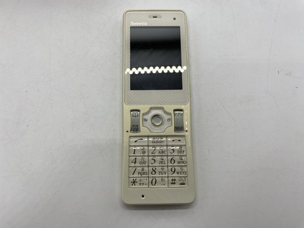 中古【携帯電話】WILLCOM Sweetia WX02K アイボリー ガラケー 京セラ_画像2