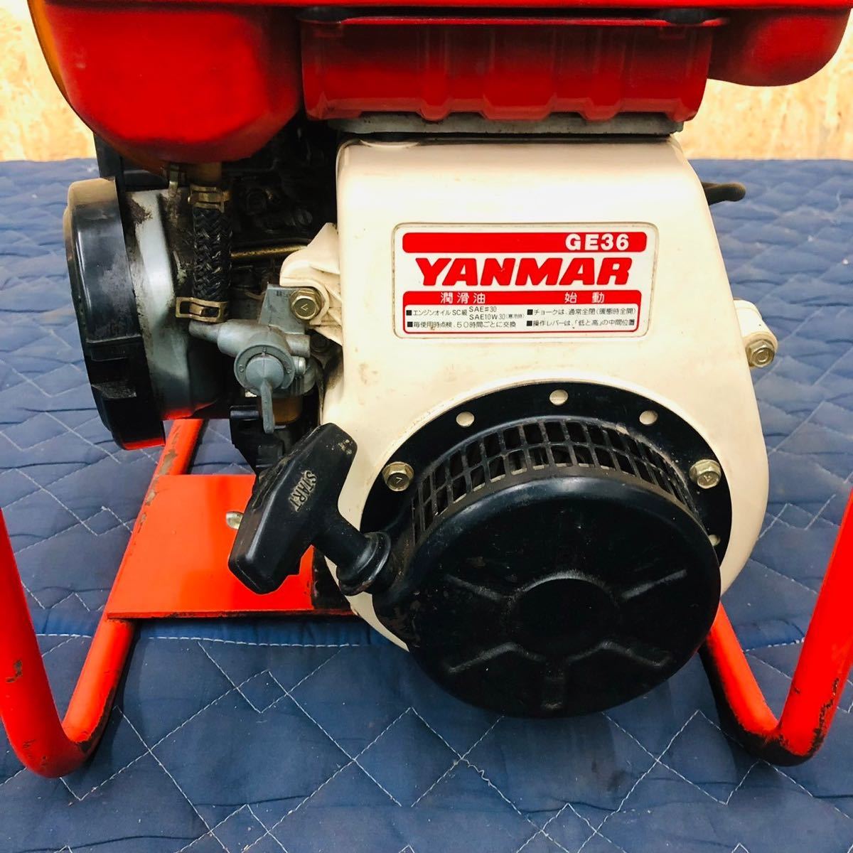 ★☆YANMAR ヤンマー エンジンポンプ GE36 YCX50 ポンプ 工具 大工道具 工事 動作未確認☆★_画像2