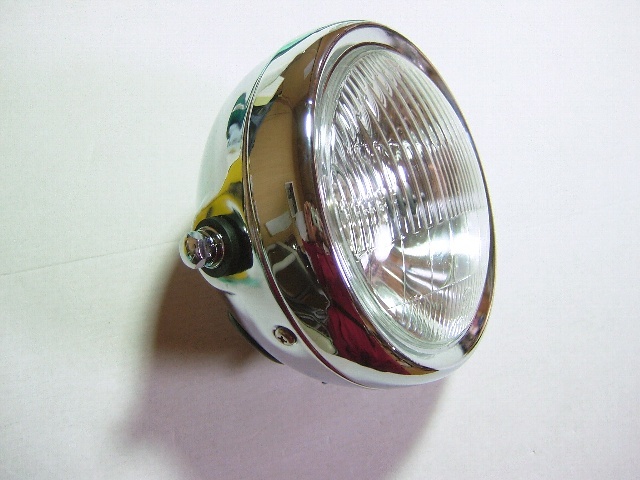 ヘッドライト６．５インチ 鉄メッキ仕様 明るい汎用ハロゲン球付き 汎用 ホンダ カワサキ ヤマハ スズキ車のカスタムに 3-02-05:142の画像2