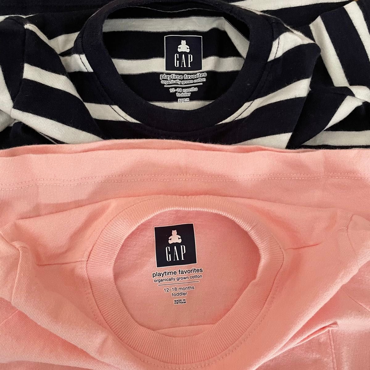 GAP Tシャツ 2枚セット ボーダー ピンク 80