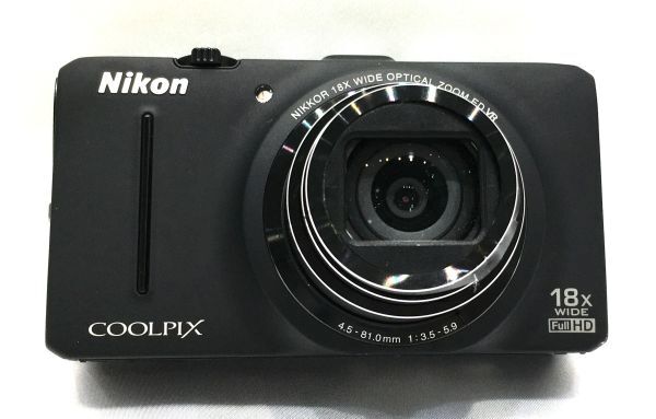 ◆デジタルカメラ◆難あり ニコン Nikon COOLPIX S9300 ブラック 専用カメラカバー付 元箱 充電器無 現状品 中古品_画像2