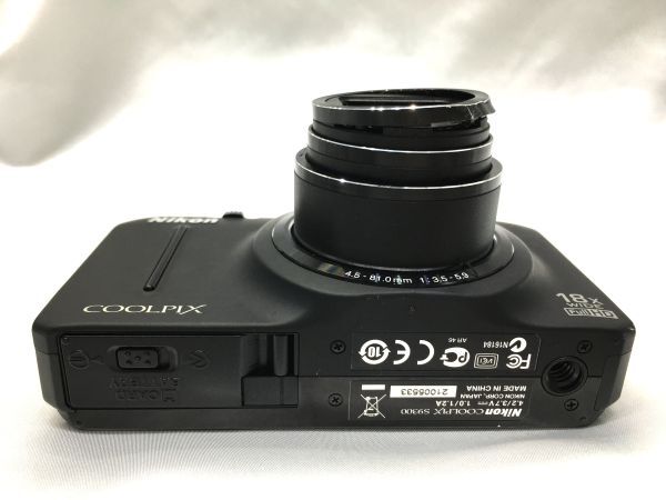 ◆デジタルカメラ◆難あり ニコン Nikon COOLPIX S9300 ブラック 専用カメラカバー付 元箱 充電器無 現状品 中古品_画像4