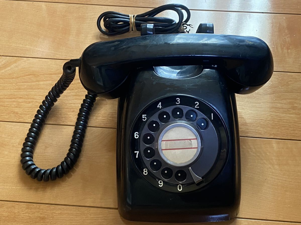  Showa Retro black telephone antique Japan electro- confidence telephone . company retro dial type telephone 