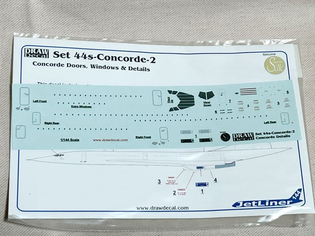 DRAW Decal ドローデカール　1/144 コンコルド Set 44s-Concorde-2 JetLiner _画像1