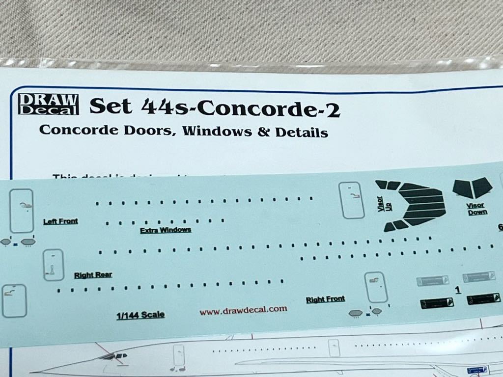 DRAW Decal ドローデカール　1/144 コンコルド Set 44s-Concorde-2 JetLiner _画像2