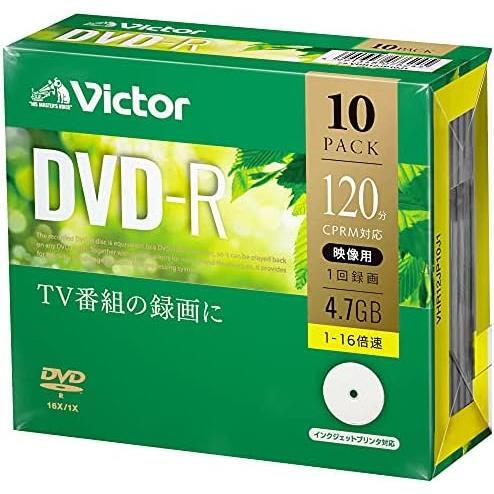 Виктор Виктор 1 Временный рекорд для рисования DVD-R CPRM 120 минут 10 штук белый принтер односторонний 1-й слой 1-16x Speed ​​VHR12JP10J1