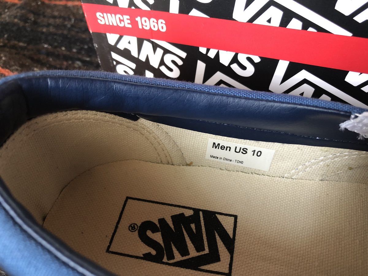 USA企画 黒箱 デッドストック VANS ヴァンズ バンズ スリッポン ネイビー 28.0cm US10 スタカリ アメカジ 紺色_画像4