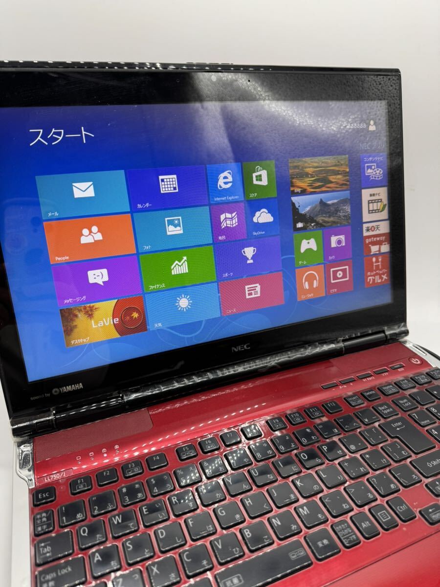 ★ NEC パーソナルコンピュータ Lavie LL750/J PC-LL750JS1KSR Core i7 ノートパソコン ノート PC 通電確認済み 中古品 0302NAの画像3