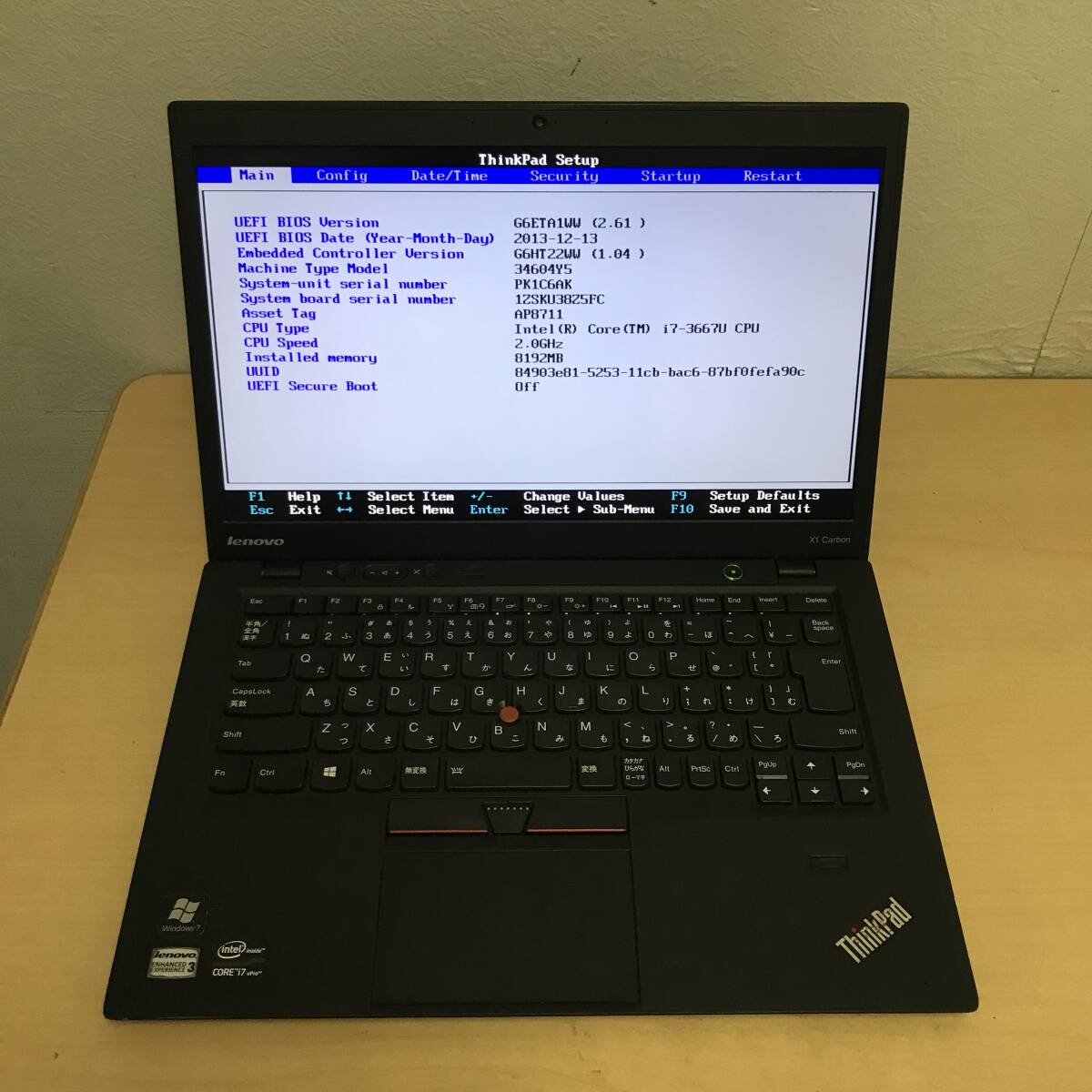 Lenovo THINKPAD X1 Carbon-9800_画像5