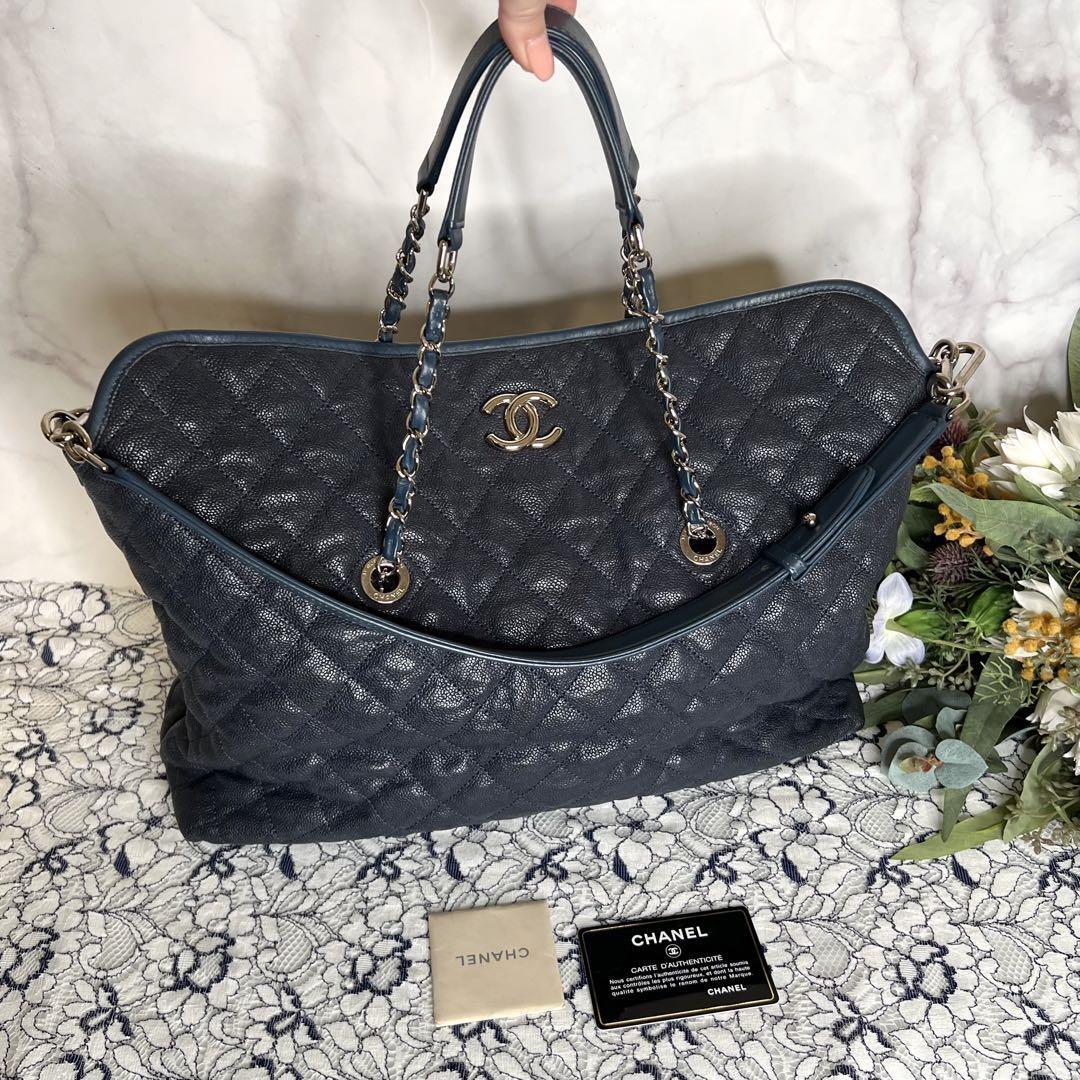 CHANEL シャネル【美品】2way チェーンショルダーバッグ キャビア_画像1